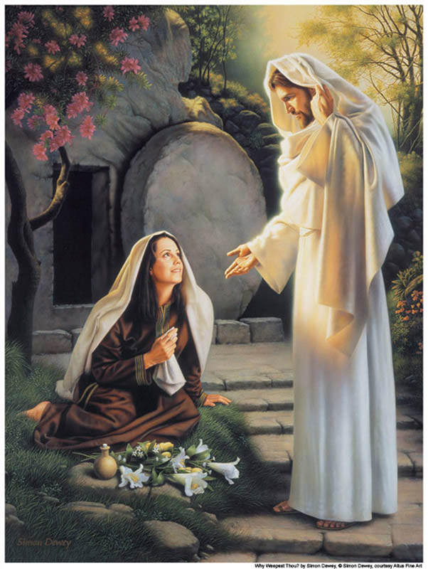 the resurrected Christ appears to Mary