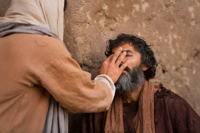  condescension of God through healing the blind man