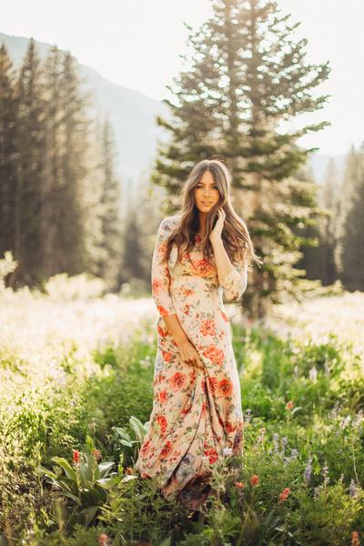 flowered maxi dress from piperandscoot.com