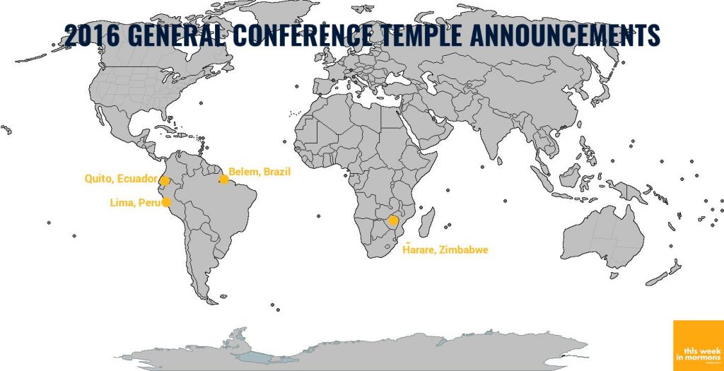 map of new Mormon temple locations April 2016