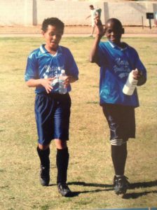 Kelvin an d Afonso mozambican orphans play soccer