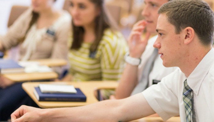 missionaries in a classroom