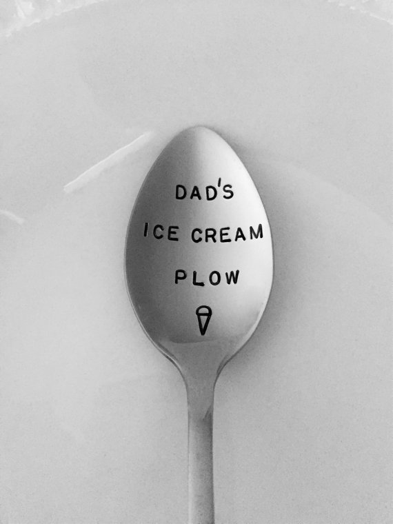 dad's Father's Day ice cream spoon 