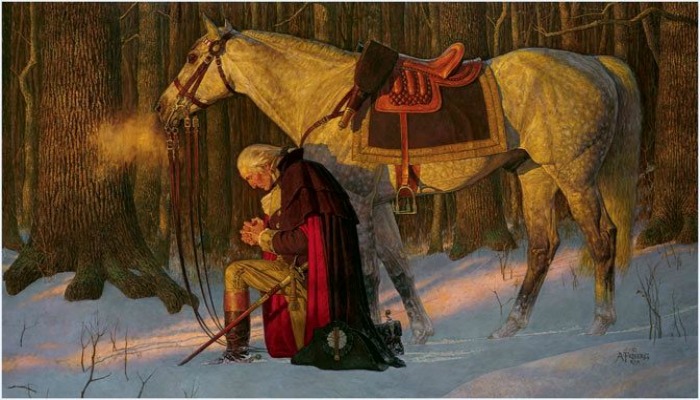 President Washington Praying