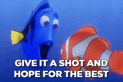 Give it a shot and hope for the best Dory Quote