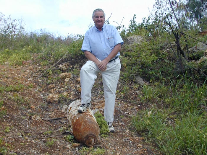 my father removing WWII bombs in Saipan