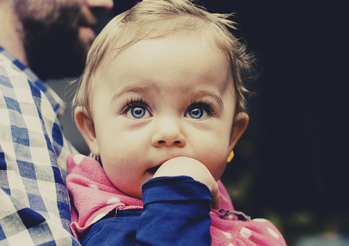 Baby sucking finger