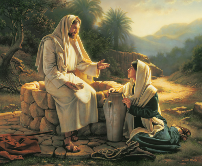 Christ at the well art