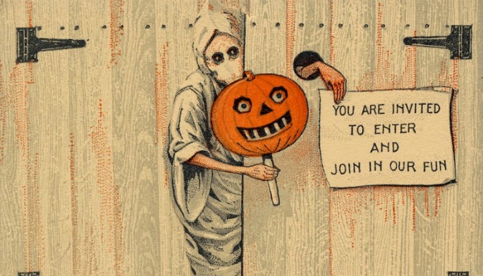 vintage halloween invitation