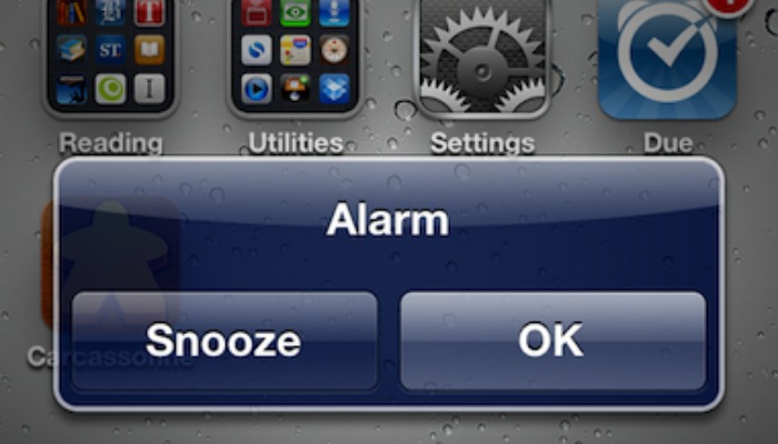 snooze button iphone