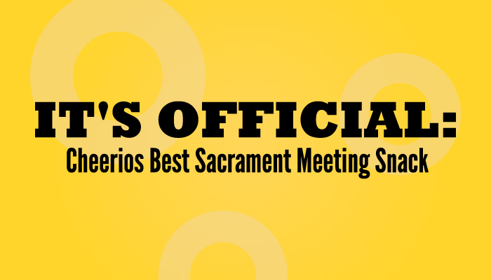 Cheerios for LDS Sacrament meeting graphic title