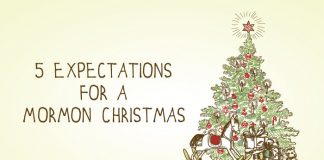 Clipart of Christmas Tree, Presents & Rocking Horse w/ Wording: 5 Expectations for a Mormon Christmas | Third Hour | Do Mormons Celebrate Christmas | Do Mormons Believe in Christmas