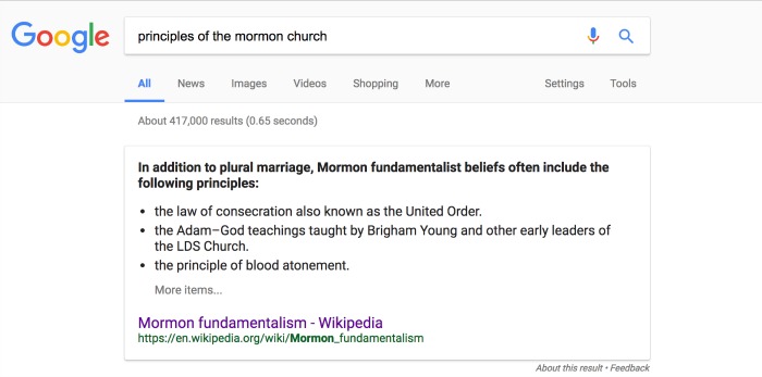 fundamentalist mormons 