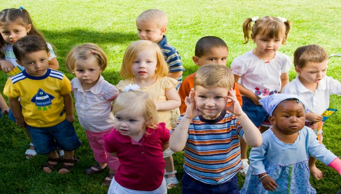 group of young children