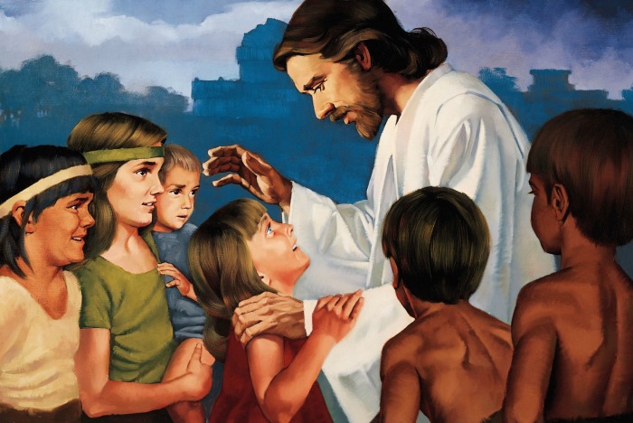 Jesus Christ blessing children