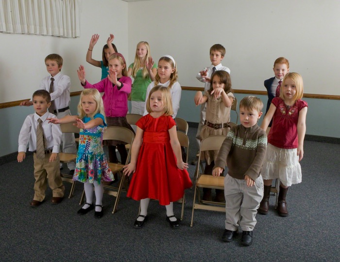 children singing