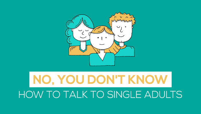 How to talk to young single adults title graphic