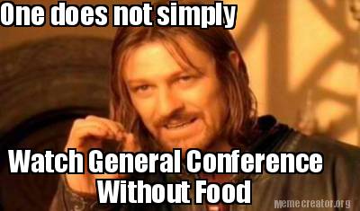 General Conference food meme, lord of the rings