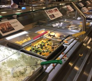 The Church Office Building cafeteria offered Star Wars-themed food, including "Dagobah Salad," on Star Wars Day, Thursday, May 4, 2017.