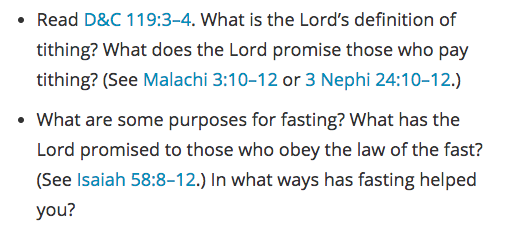 Questions listed from Lesson 17 in the Doctrine and Covenants Class Member Study Guide for Gospel Doctrine class.