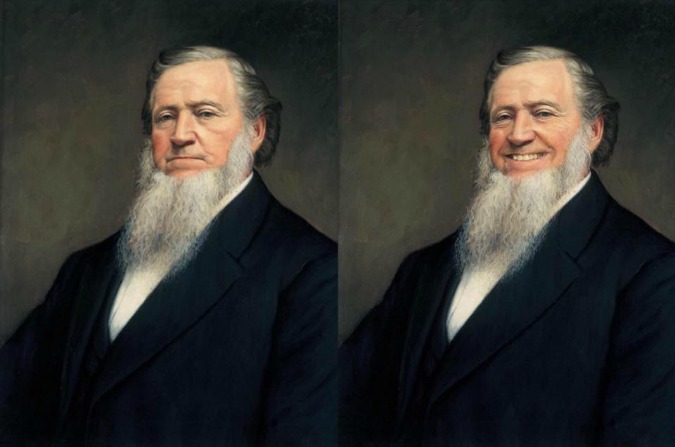 Brigham Young with smile