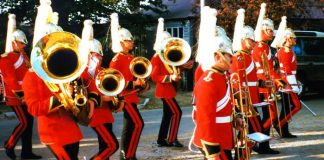 a band marching