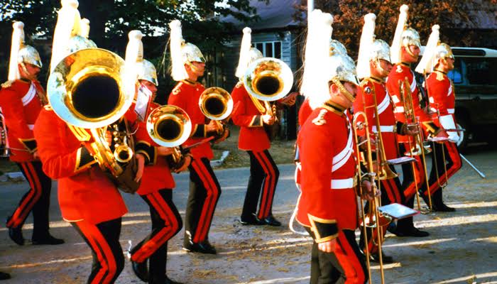 a band marching