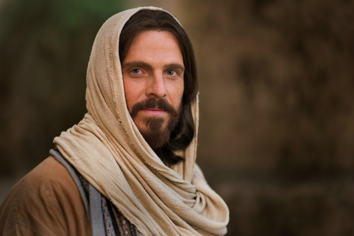 Portrait of actor playing role of Jesus Christ