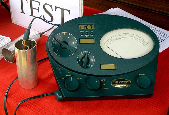 Scientologist E-Meter machine