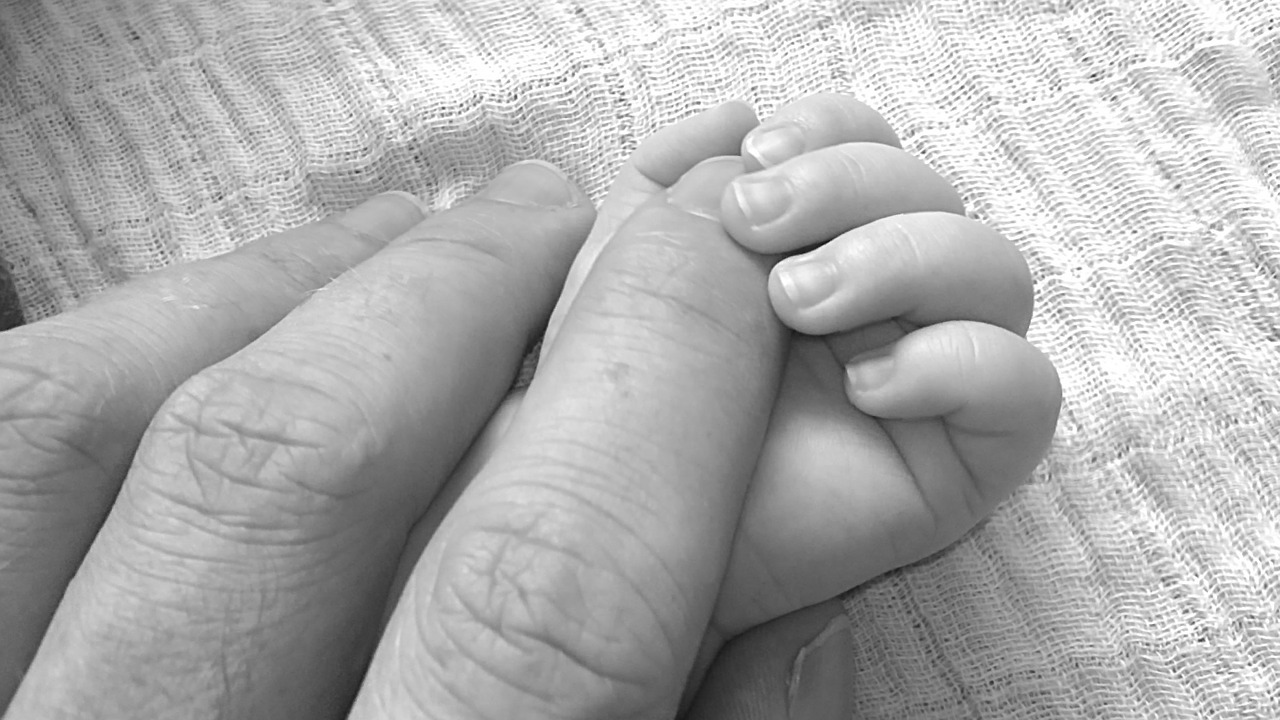 A closeup of a baby's hand