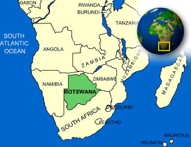 Botswana map