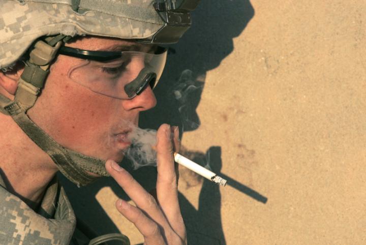 soldier smoking Mormons military