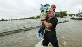 Houston flood evacuation