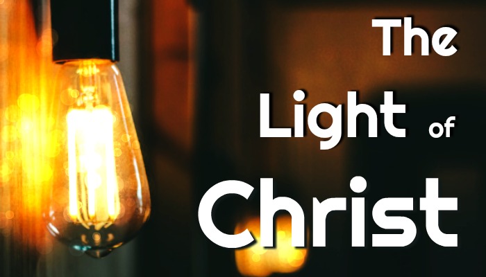 A light bulb representing the Light of Christ