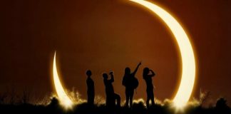 Silhouette of Four People in a Eclipse | Is the Coming Eclipse a Sign of the Times? | Passover & 2024 Eclipse | Is the Eclipse a Sign from God? | Solar Eclipse 2024 LDS | Third Hour