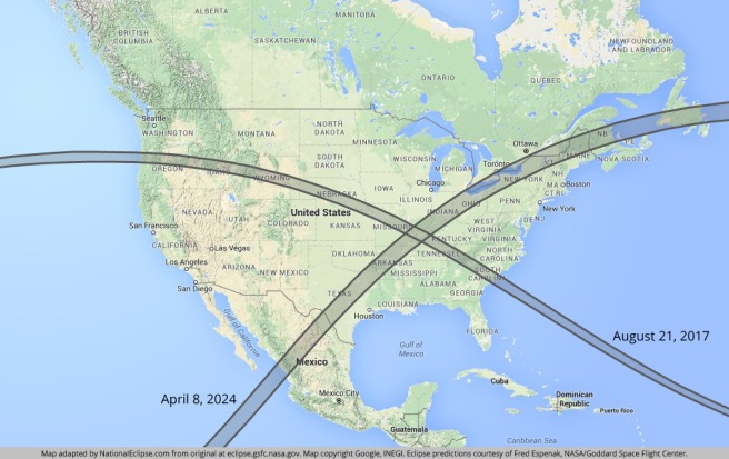 2017 and 2024 eclipses