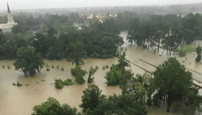 Houston Mormon Temple flooding