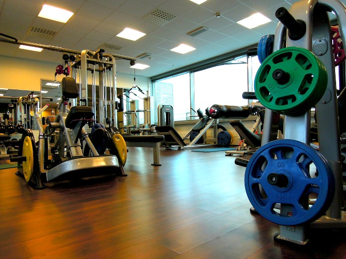 Exercise equipment at a gym