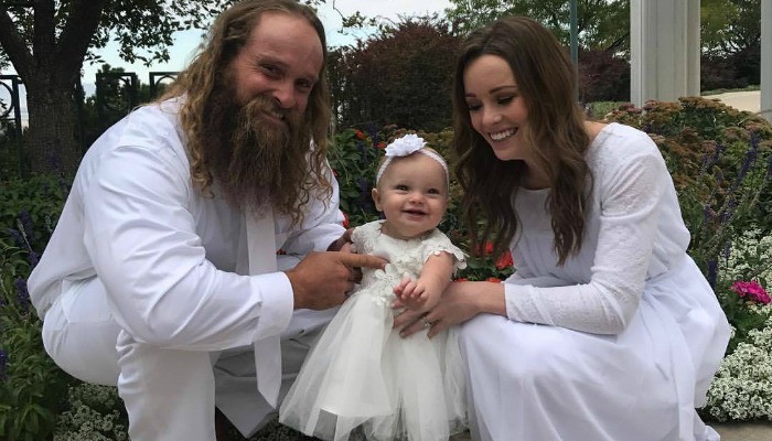 Photo of Diesel Dave and family after LDS Temple Sealing