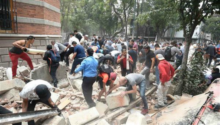 Mexico City quake rubble