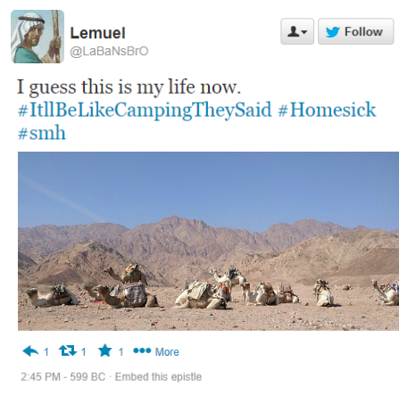 Lemuel Tweets about living in the desert