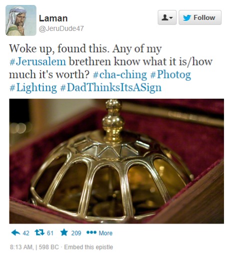 Laman tweets about Liahona