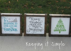 rustic DIY Christmas signs