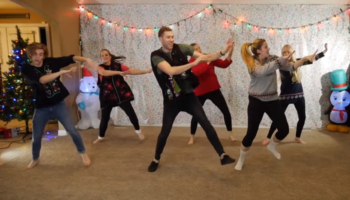 Family dancing.