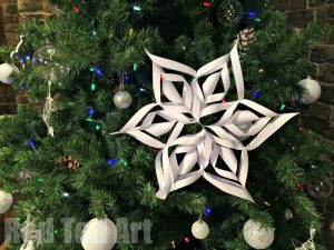 3D paper snowflake craft