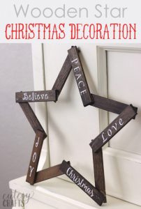 DIY wooden star Christmas decoration