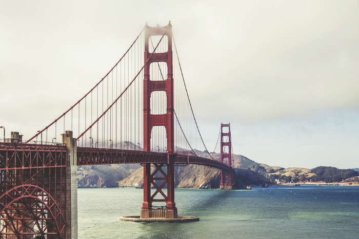 Image of the Golden Gate Bridge in San Francisco, California.