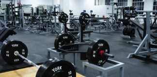 a gym full of equipment