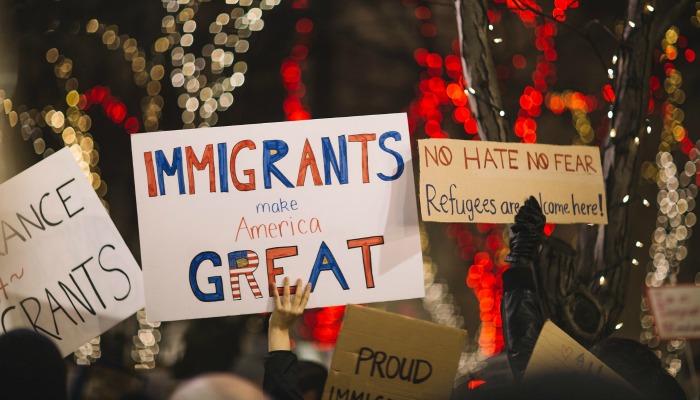 immigrants protesting