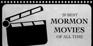 Black & White Clipart | Roll of Film with Film Slate & Wording: The 20 Best Mormon Movies of All Time | Third Hour | Mormon Movies | Best LDS Movies